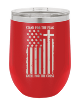 Load image into Gallery viewer, Stand for the Flag Laser Engraved Wine Tumbler (Etched)
