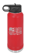 Load image into Gallery viewer, Coast Guard Flag Laser Engraved Water Bottle (Etched)
