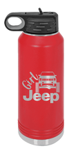 Load image into Gallery viewer, Girl Jeep Cherokee Laser Engraved Water Bottle (Etched)
