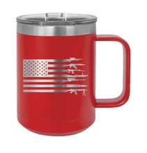 Load image into Gallery viewer, Gun Flag Laser Engraved Mug (Etched)

