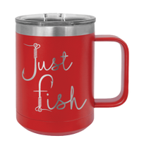 Load image into Gallery viewer, Just Fish Laser Engraved Mug (Etched)
