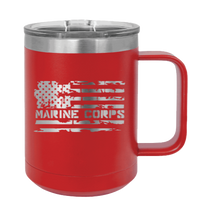 Load image into Gallery viewer, Marine Corps Flag Laser Engraved Mug (Etched)
