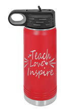 Load image into Gallery viewer, Teach Love Inspire Laser Engraved Water Bottle (Etched)
