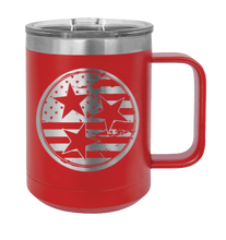 Load image into Gallery viewer, Tennessee Tri-Star Flag Laser Engraved Mug (Etched)
