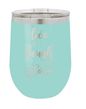 Load image into Gallery viewer, Live Laugh Love Laser Engraved Wine Tumbler (Etched)
