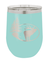 Load image into Gallery viewer, Elk and Trees Laser Engraved Wine Tumbler (Etched)
