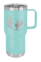 Load image into Gallery viewer, Elk and Trees Laser Engraved Mug (Etched)
