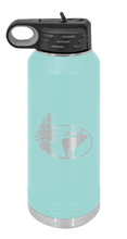 Load image into Gallery viewer, Elk and Trees Laser Engraved Water Bottle (Etched)
