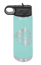 Load image into Gallery viewer, Salmon Jumping Laser Engraved Water Bottle (Etched)
