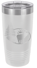 Load image into Gallery viewer, Elk and Trees Laser Engraved Tumbler (Etched)

