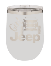 Load image into Gallery viewer, Girl Jeep Cherokee Laser Engraved Wine Tumbler (Etched)
