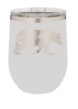 Load image into Gallery viewer, Mama Bear Floral Laser Engraved Wine Tumbler (Etched)
