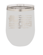 Load image into Gallery viewer, Marine Corps Flag Laser Engraved Wine Tumbler (Etched)
