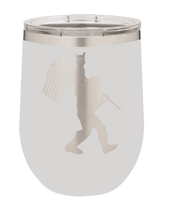 Load image into Gallery viewer, Squatch Flag Laser Engraved Wine Tumbler (Etched)
