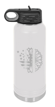 Load image into Gallery viewer, Sunflower Flag Laser Engraved Water Bottle (Etched)
