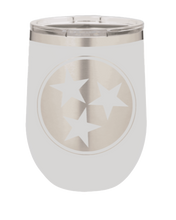 Load image into Gallery viewer, Tennessee Tri-Star Laser Engraved Wine Tumbler (Etched)
