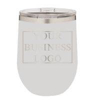 Load image into Gallery viewer, Personalized 12oz Wine Tumbler - Your Design or Logo  - Customizable - Laser Engraved
