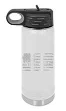 Load image into Gallery viewer, National Guard Flag Laser Engraved Water Bottle  (Etched)

