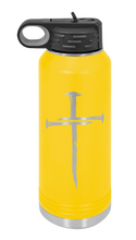 Load image into Gallery viewer, Cross Nails Laser Engraved Water Bottle (Etched)

