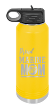Load image into Gallery viewer, Proud U.S. Marine Corps Mom Laser Engraved Water Bottle (Etched)

