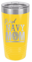 Load image into Gallery viewer, Proud U.S. Navy Mom Laser Engraved Tumbler (Etched)
