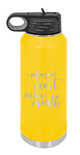 Load image into Gallery viewer, I Gotta Good Heart But This Mouth Laser Engraved Water Bottle (Etched)
