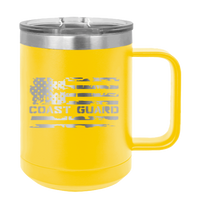 Load image into Gallery viewer, Coast Guard Flag Laser Engraved Mug (Etched)
