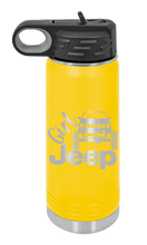 Load image into Gallery viewer, Girl Jeep Cherokee Laser Engraved Water Bottle (Etched)
