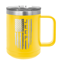 Load image into Gallery viewer, Jeep Flag Laser Engraved Mug (Etched)
