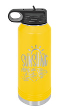 Load image into Gallery viewer, Sunshine Mixed with a Little Hurricane Laser Engraved Water Bottle (Etched)
